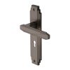 Heritage Brass Door Handle Lever Lock Astoria Design Matt Bronze finish