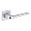 Tupai Rapido 5S Line Canha Lever Door Handle on 5mm Slimline Square Rose - Satin Chrome