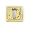 Satin Brass Round Euro Escutcheon (Square)