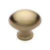 Heritage Brass Cabinet Knob Victorian Oval Design 38mm Satin Brass finish