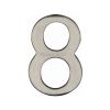 Heritage Brass Numeral 8 Self Adhesive 51mm (2") Satin Nickel finish