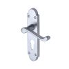 Project Hardware Door Handle for Euro Profile Plate Milton Design Satin Chrome finish