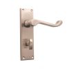 Victorian Scroll Privacy Lever Handle 150mm Satin Nickel