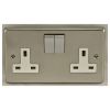 Eurolite Stainless Steel 2 Gang Socket Polished Stainless Steel