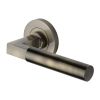 Heritage Brass Door Handle Lever on Rose Spectral Design Antique Brass Finish