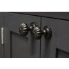 Black Flower Cabinet Knob - Small