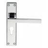 Serozzetta Stratus Lever On Euro Lock Backplate - Polished Chrome