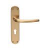 Lilla Lever On Lock Backplate - Satin Brass