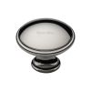 Heritage Brass Cabinet Knob Domed Design 38mm Polished Nickel finish