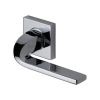 Sorrento Door Handle Lever Latch on Round Rose Stanford Design Polished Chrome finish