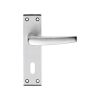 Aluminium Mial Lever On Lock Backplate - Satin Anodised Aluminium