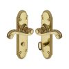 Heritage Brass Door Handle for Bathroom Adam Design Polished Brass finish