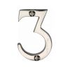 Heritage Brass Numeral 3 Face Fix 51mm (2") Polished Nickel finish