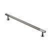 Ftd Knurled Pull Handle 224mm c/c - Polished Chrome