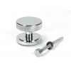 Polished Chrome Brompton Centre Door Knob (Art Deco)