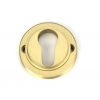 Satin Brass Round Euro Escutcheon (Square)