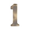 Heritage Brass Numeral 1 Self Adhesive 51mm (2") Antique Brass finish