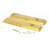 Polished Brass 250mm Art Deco Rectangular Pull - Privacy Set