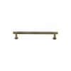 Heritage Brass Cabinet Pull Partial Knurled Design with 16mm Rose 96mm CTC Antique Brass finish