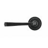 Black Avon Round Lever on Rose Set (Art Deco Rose) - Unsprung