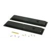 Matt Black 250mm Plain Rectangular Pull - Privacy Set