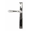 Polished Chrome Reeded Slimline Lever Latch Set